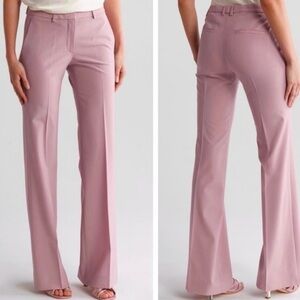 Theory Wide Leg Women's Pants pink dark lotus sevona Terran pant trouser 8/M